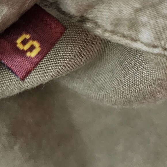 Meadow Lane Gold Beige Floral Embroidered Empire Waist Dress - Picture 7 of 8